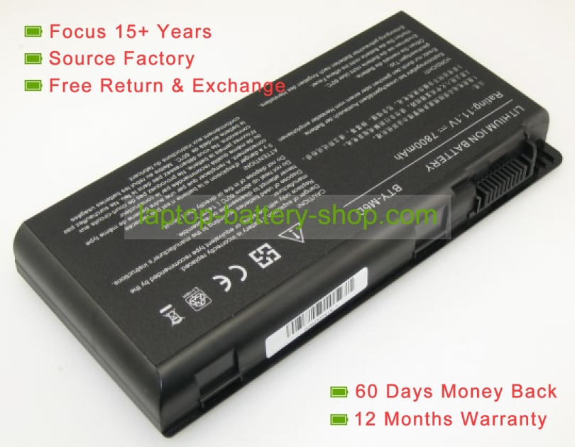 Msi BTY-M6D, BTY-GS70 11.1V 6600mAh replacement batteries - Click Image to Close