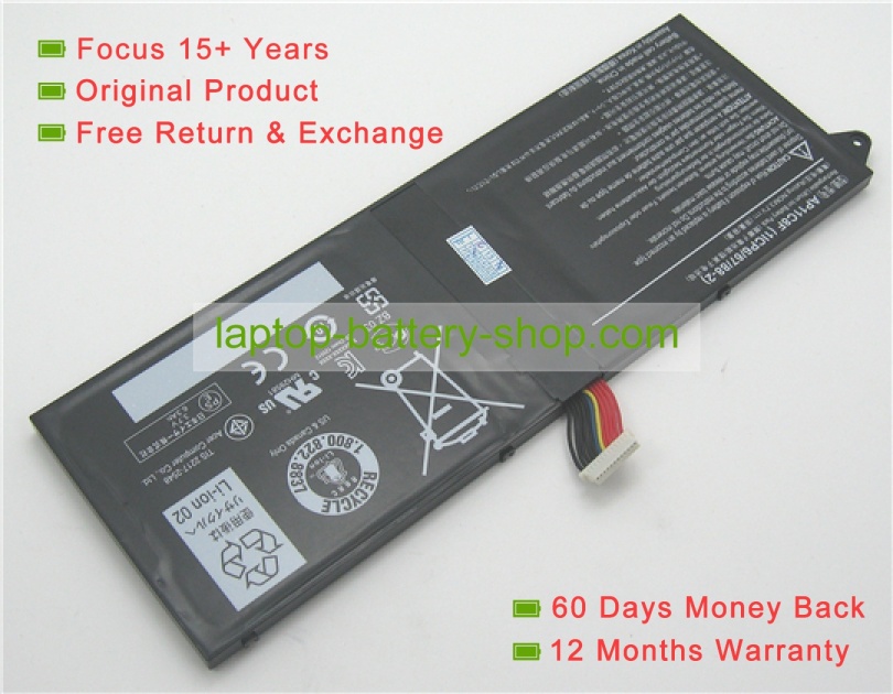 Acer AP11C8F, 1ICP6/67/88-2 3.7V 6700mAh replacement batteries - Click Image to Close