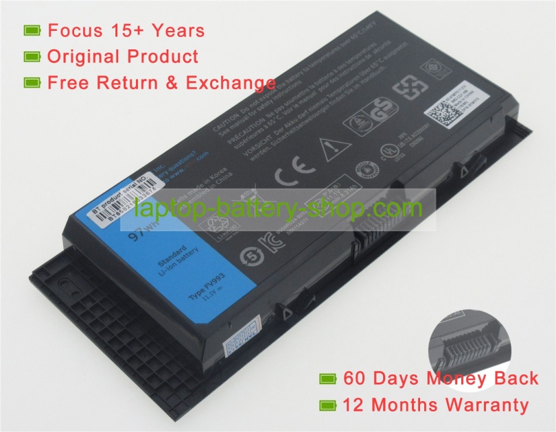 Dell FV993, PG6RC 11.1V 8700mAh replacement batteries - Click Image to Close
