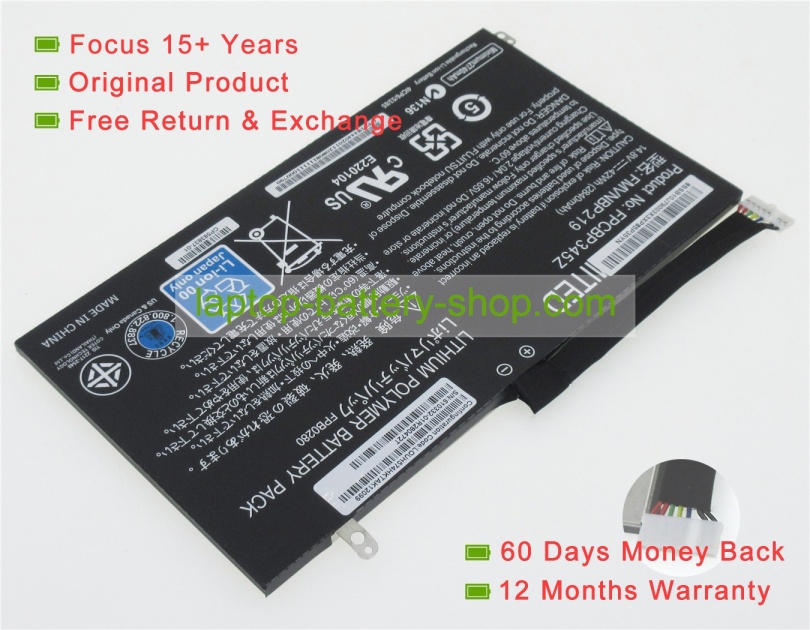 Fujitsu FPCBP345Z, FPB0280 14.8V 2840mAh replacement batteries - Click Image to Close