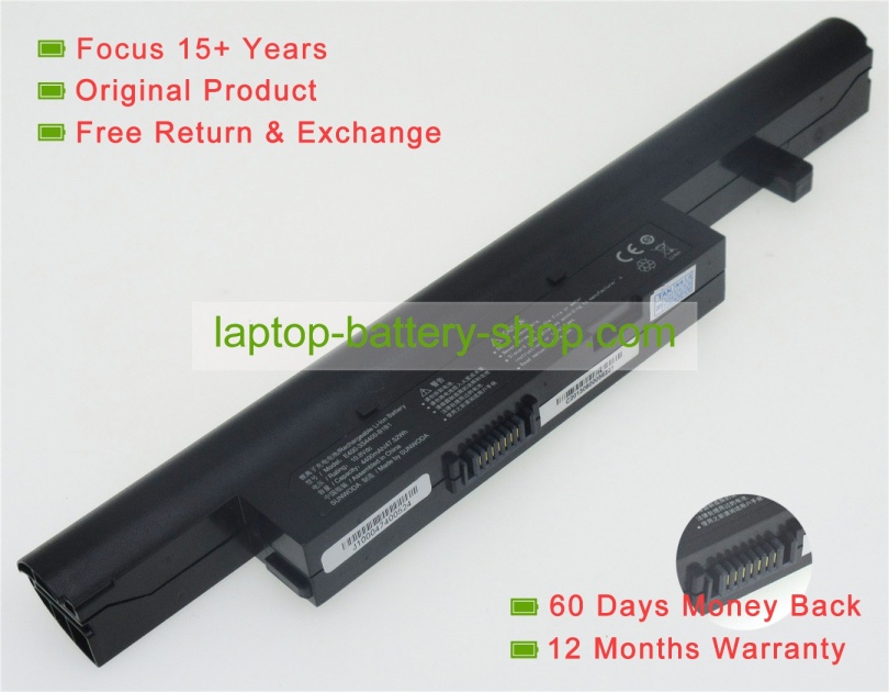 Hasee E400-4S1P-2200, E400-3S4400-B1B1 10.8V or11.1V 4400mAh replacement batteries - Click Image to Close