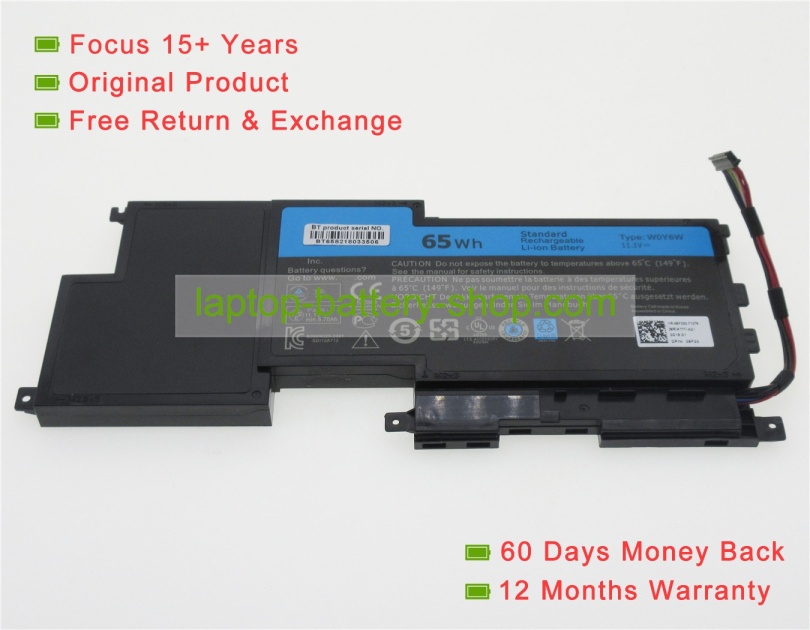 Dell W0Y6W, 3NPC0 11.1V 5800mAh replacement batteries - Click Image to Close