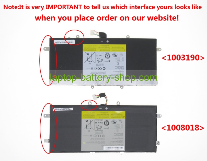 Lenovo L11M4P13, 4ICP4/56/120 14.8V 2840mAh original batteries - Click Image to Close