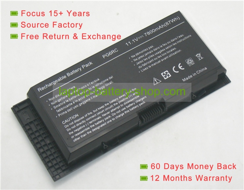 Dell T3NT1, 312-1176 11.1V 7800mAh replacement batteries - Click Image to Close