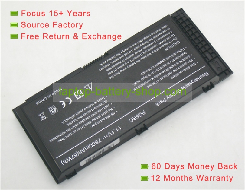 Dell T3NT1, 312-1176 11.1V 7800mAh replacement batteries - Click Image to Close