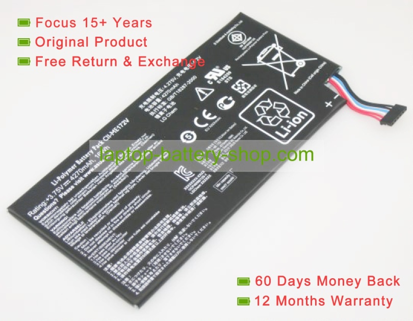 Asus C11-ME172V 3.75V 4270mAh replacement batteries - Click Image to Close