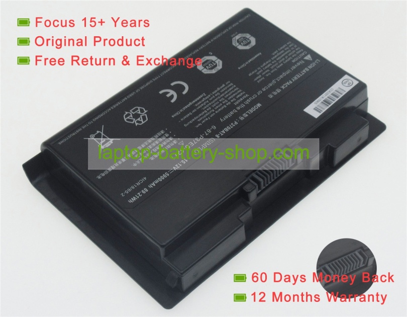 Clevo P370BAT-8, 6-87-P37ES-427 15.12V 5900mAh replacement batteries - Click Image to Close