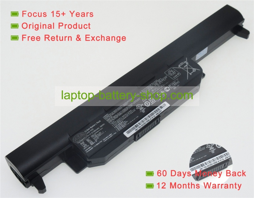 Asus A32-K55, A33-K55 11.1V 4700mAh replacement batteries - Click Image to Close