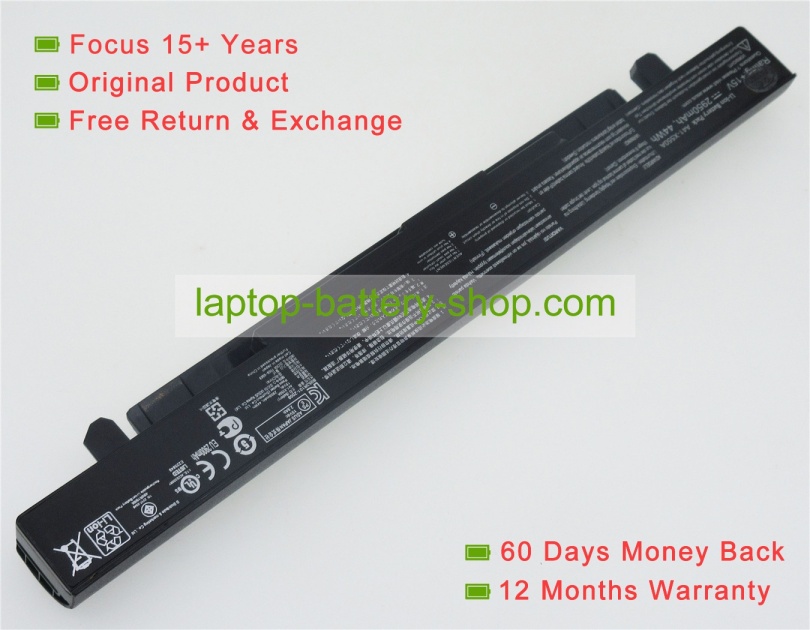 Asus A41-X550, A41-X550A 14.4V 2600mAh replacement batteries - Click Image to Close