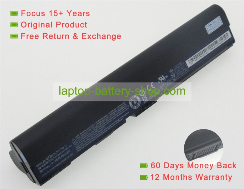 Acer AL12B31, AL12A31 11.1V 5000mAh replacement batteries - Click Image to Close