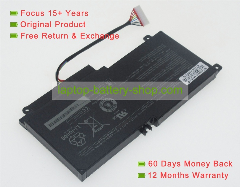 Toshiba PA5107U-1BRS, P000573230 14.4V 2838mAh replacement batteries - Click Image to Close