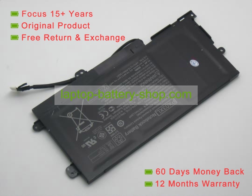 Hp PX03XL, 715050-001 11V 4250mAh replacement batteries - Click Image to Close