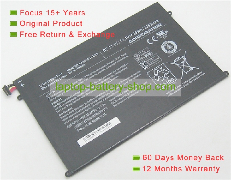 Toshiba PA5055, PA5055U-1BRS 11.1V 3280mAh replacement batteries - Click Image to Close