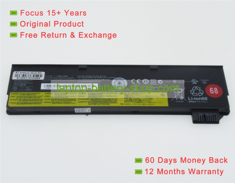 Lenovo 0C52862, 45N1128 11.4V 2060mAh replacement batteries - Click Image to Close
