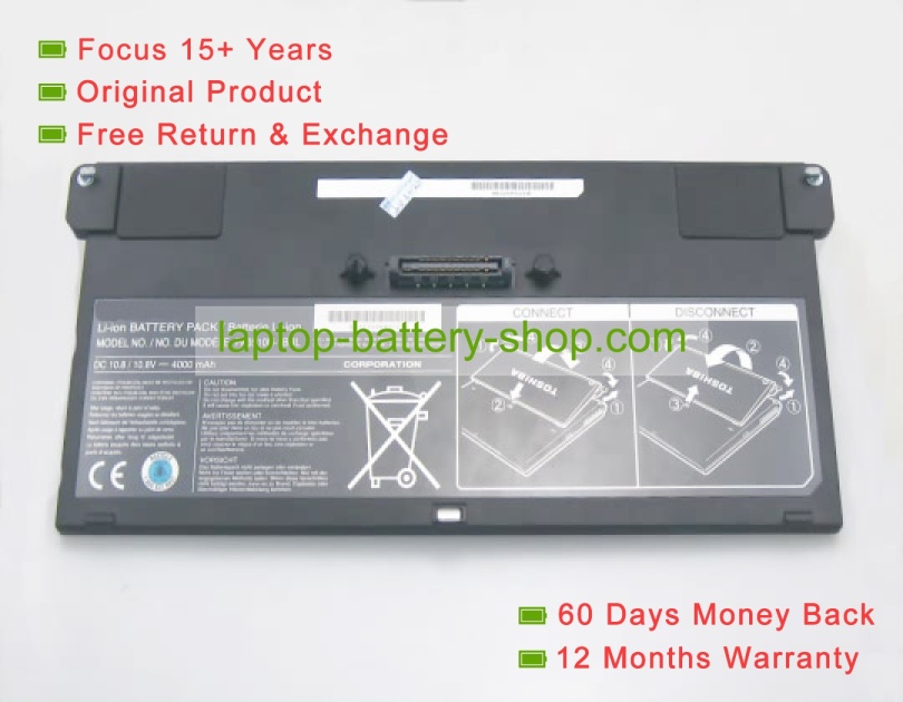 Toshiba PA3510U-1BRL, PABAS089 10.8V 4000mAh replacement batteries - Click Image to Close