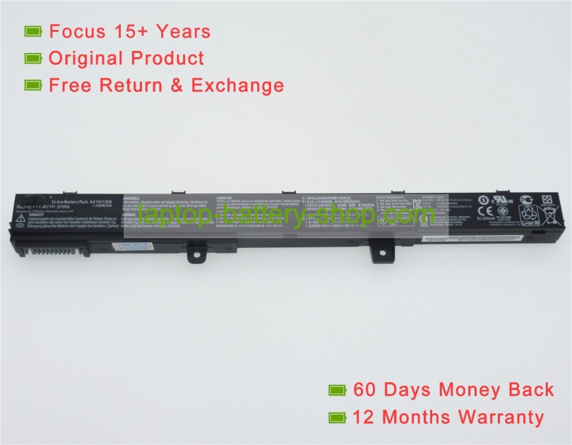 Asus A41N1308, 0B110-00250100 14.4V 2500mAh replacement batteries - Click Image to Close