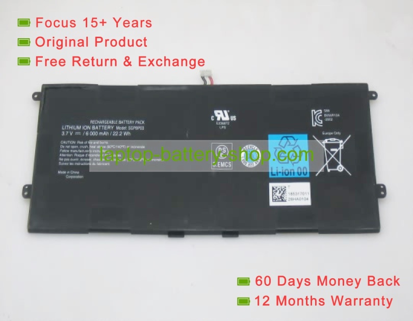 Sony SGPBP03 3.7V 6600mAh replacement batteries - Click Image to Close