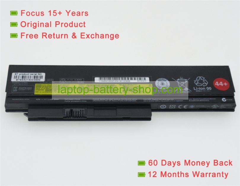 Lenovo 45N1023, 45N1022 11.1V 5800mAh replacement batteries - Click Image to Close