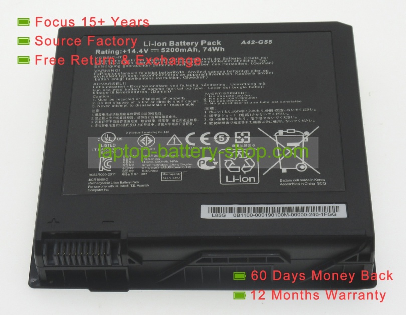 Asus B056R014-0037 14.4V 4400mAh replacement batteries - Click Image to Close