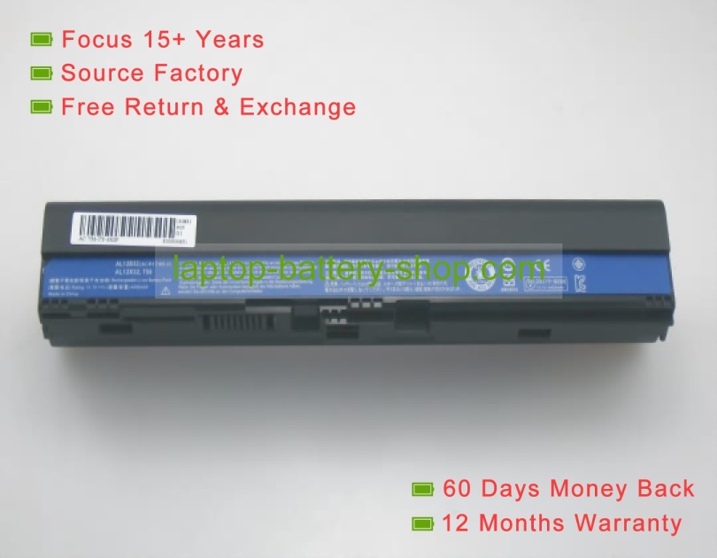 Acer AL12B72, KT.00403.004 11.1V 4400mAh replacement batteries - Click Image to Close