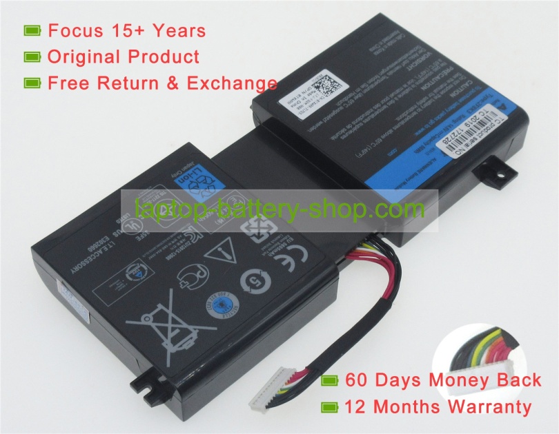 Dell 2F8K3, KJ2PX 14.8V 5600mAh replacement batteries - Click Image to Close