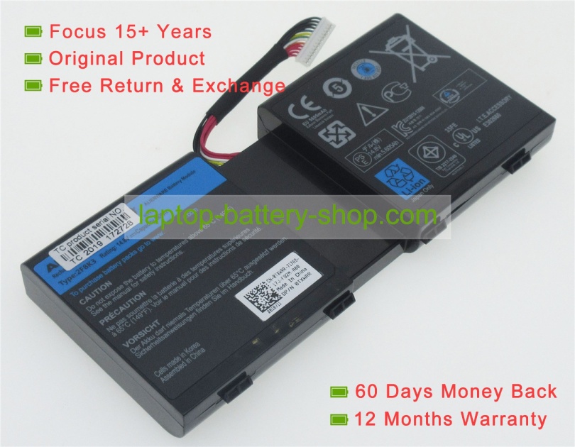 Dell 2F8K3, KJ2PX 14.8V 5600mAh replacement batteries - Click Image to Close