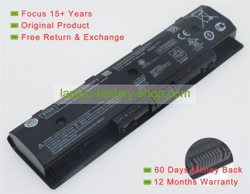 Hp P106, 710417-001 10.8V 5225mAh replacement batteries - Click Image to Close