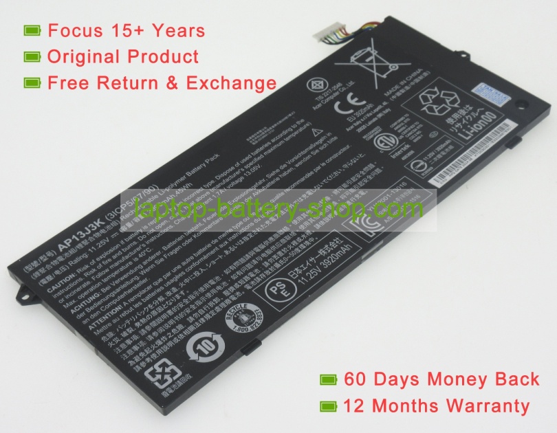 Acer AP13J4K, AP13J3K 11.25V 3920mAh original batteries - Click Image to Close