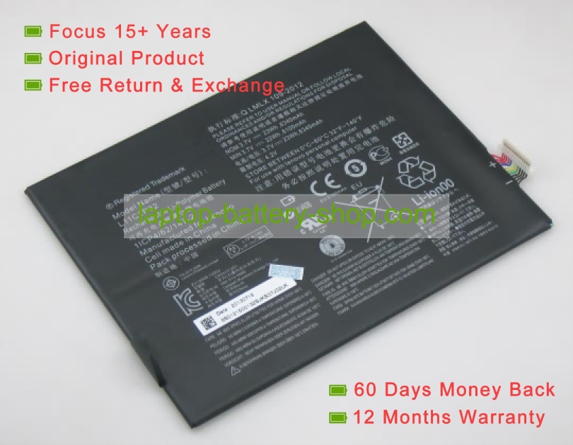 Lenovo L11C2P32, 1ICP3/62/147-2 3.7V 6340mAh replacement batteries - Click Image to Close