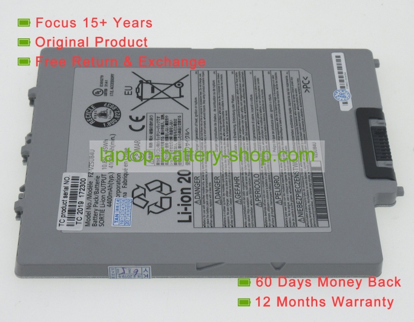 Panasonic FZ-VZSU84U, FZ-VZSU84R 10.8V 4400mAh replacement batteries - Click Image to Close