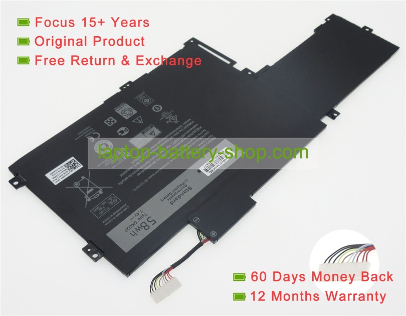 Dell 5KG27, C4MF8 7.4V 7486mAh replacement batteries - Click Image to Close