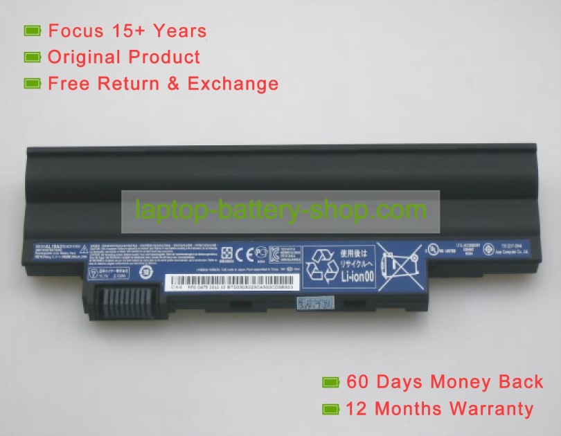Acer BT.00603.121, LC.BTP0A.019 11.1V 2200mAh replacement batteries - Click Image to Close
