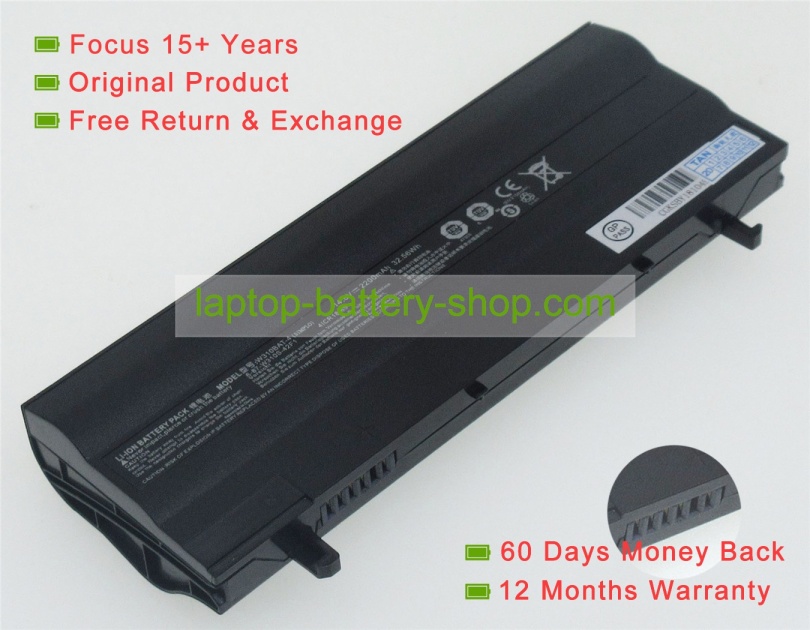 Clevo 6-87-W310S-42F1, W310BAT-4 14.8V 2200mAh replacement batteries - Click Image to Close