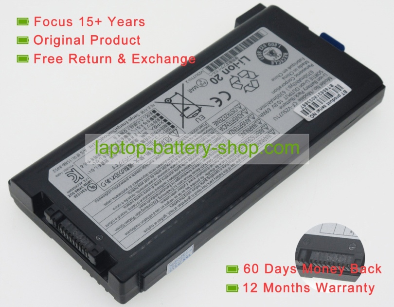 Panasonic CF-VZSU46U, CF-VZSU72U 10.8V 6750mAh replacement batteries - Click Image to Close