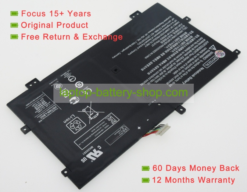 Hp MY02XL, 722232-001 7.4V 2860mAh replacement batteries - Click Image to Close