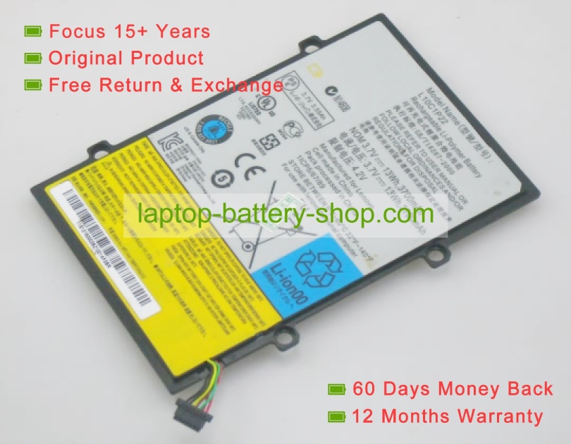 Lenovo H11GT101A, 121500028 3.7V 3700mAh replacement batteries - Click Image to Close