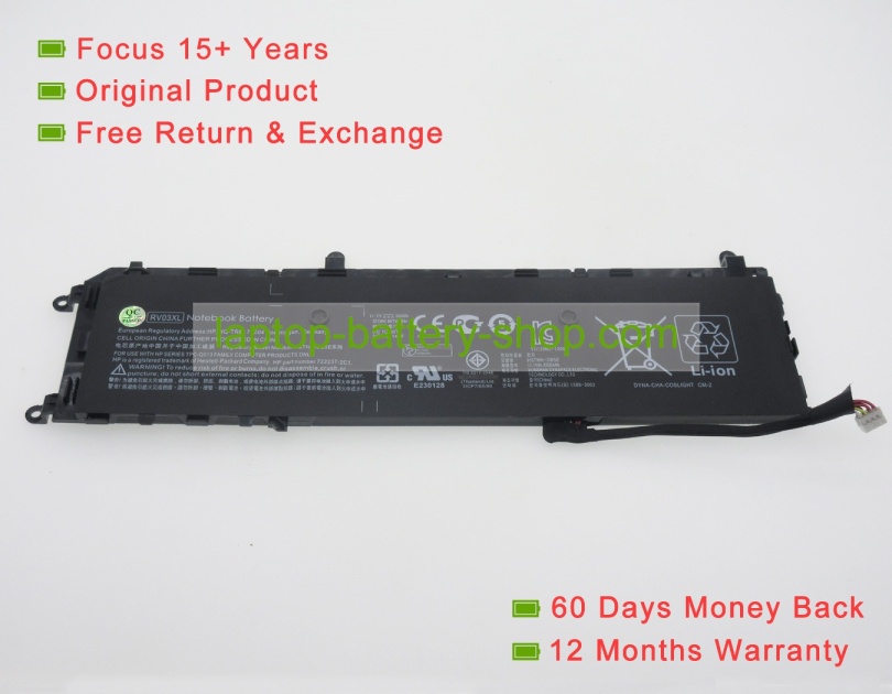 Hp RV03XL, 722237-2C1 11.1V 4800mAh replacement batteries - Click Image to Close