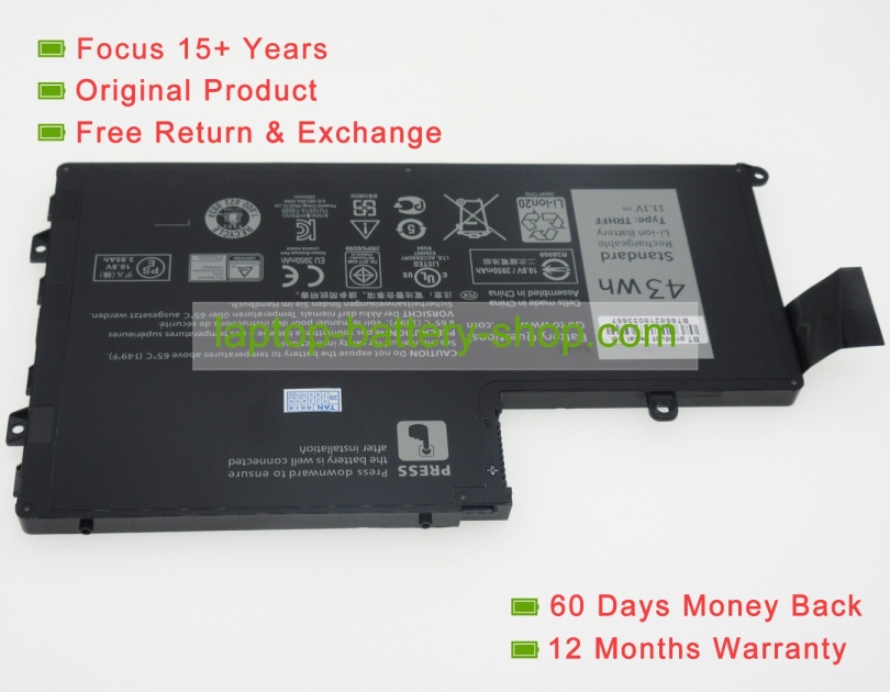 Dell TRHFF, 1V2F6 11.1V 3800mAh replacement batteries - Click Image to Close