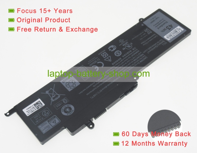Dell 451-BBPG, 04K8YH 11V 3800mAh replacement batteries - Click Image to Close