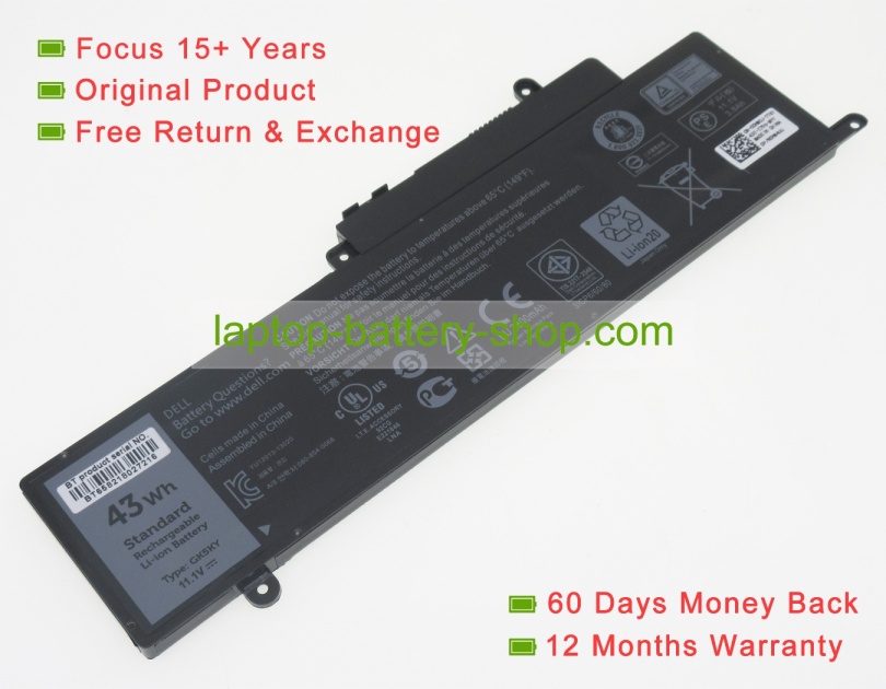 Dell 451-BBPG, 04K8YH 11V 3800mAh replacement batteries - Click Image to Close