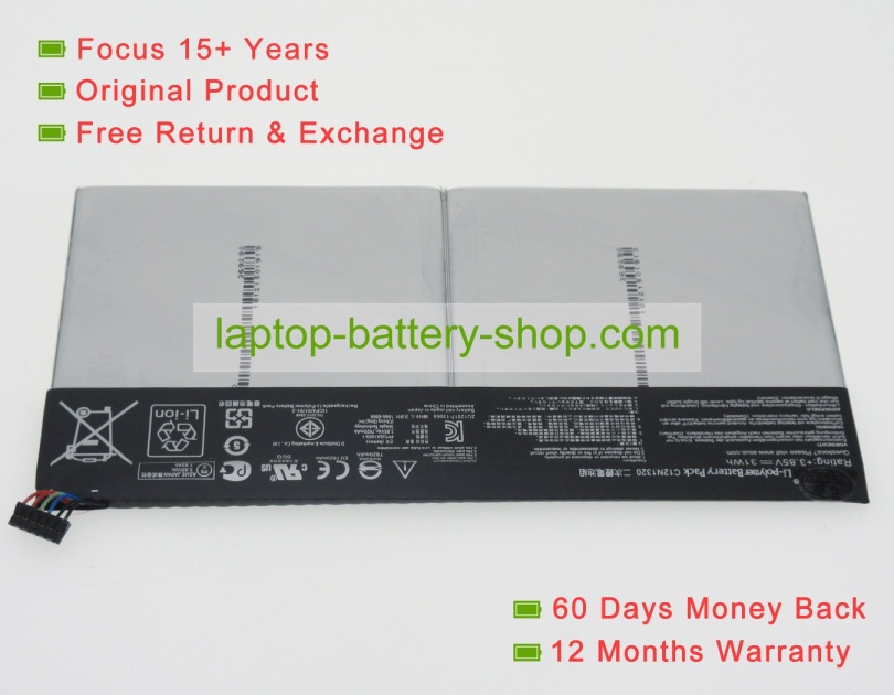 Asus C12N1320, 0B200-00720400 3.8V or 3.85V 7900mAh replacement batteries - Click Image to Close