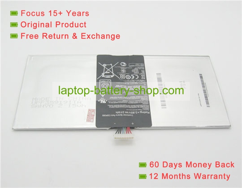Asus C12P1305 3.8V 7900mAh replacement batteries - Click Image to Close