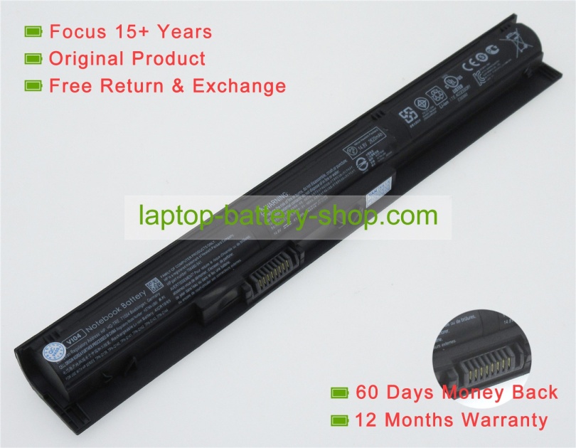 Hp VI04, 756743-001 14.8V or15V 2800mAh replacement batteries - Click Image to Close