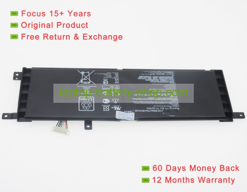 Asus B21N1329, B21-N1329 7.6V 4040mAh replacement batteries - Click Image to Close