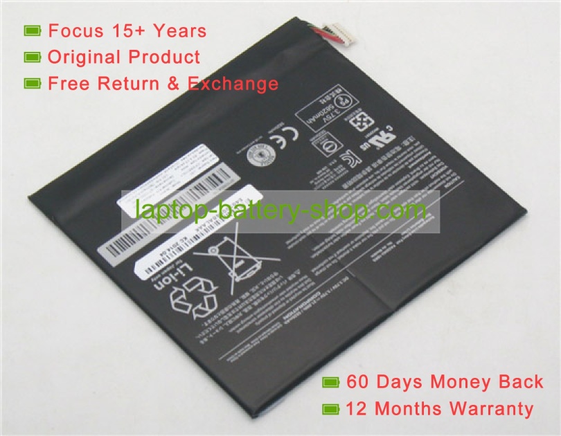 Toshiba 2 WT10-A-109, 2 WT8-B-006 3.75V 5820mAh replacement batteries - Click Image to Close