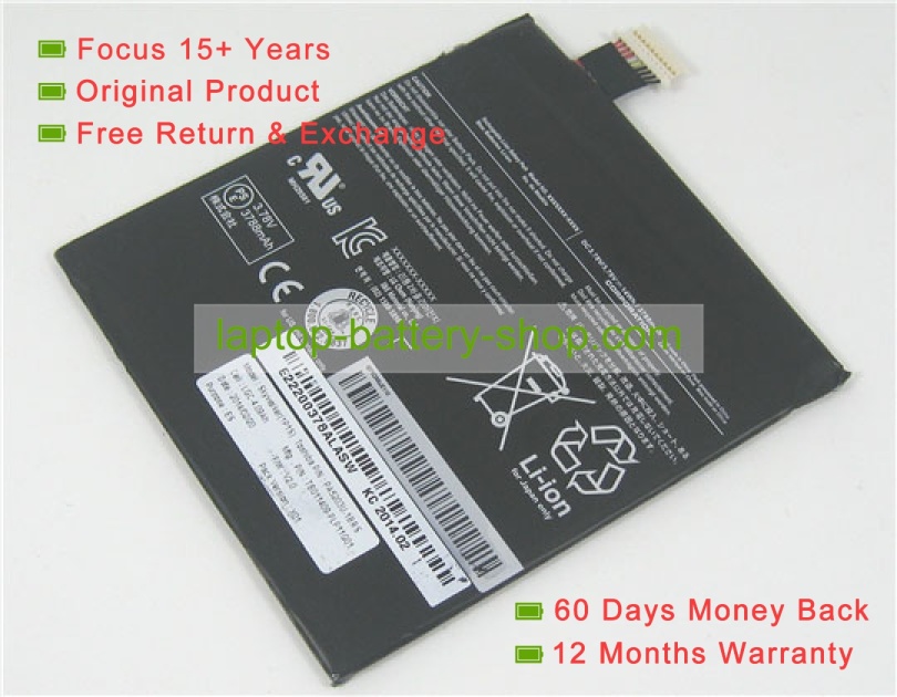Toshiba PA5203U-1BRS 3.7V 3788mAh replacement batteries - Click Image to Close