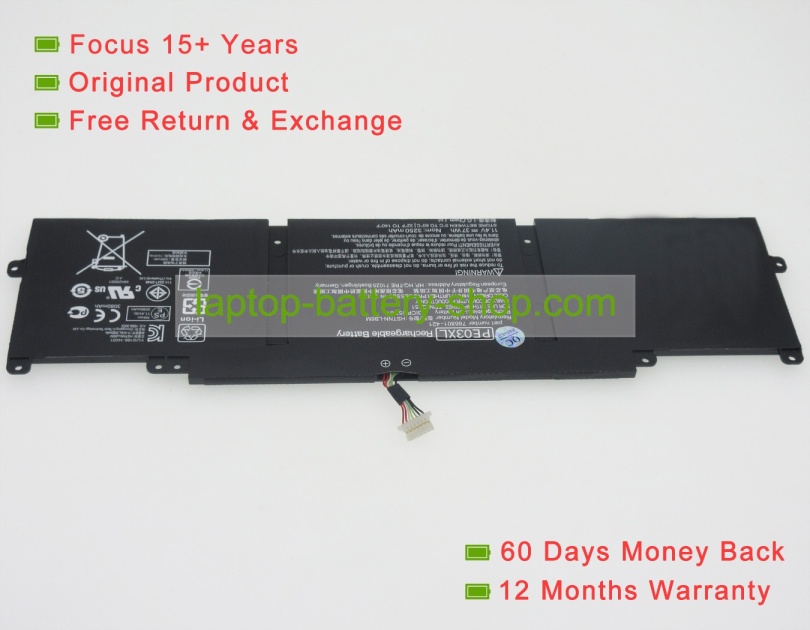 Hp PE03XL, 766801-421 11.4V 3080mAh replacement batteries - Click Image to Close