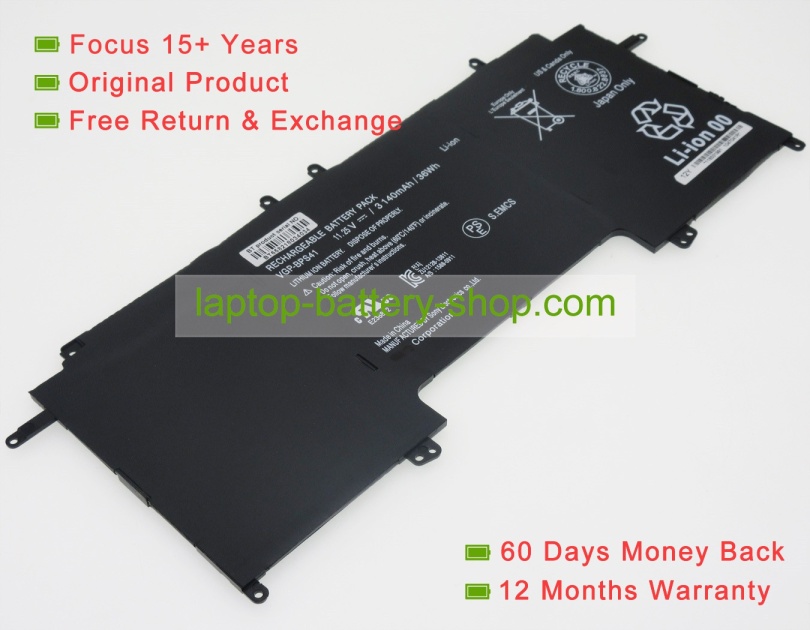 Sony VGP-BPS41 11.25V 3140mAh replacement batteries - Click Image to Close
