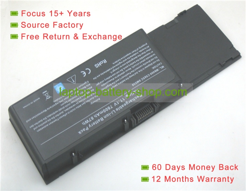 Dell DW842, F678F 11.1V 6600mAh replacement batteries - Click Image to Close