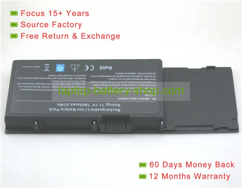 Dell DW842, F678F 11.1V 6600mAh replacement batteries - Click Image to Close